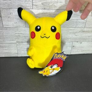 Pokemon Pikachu Plush 7" Toy Factory‎ Stuffed Animal Plushie Yellow 2019 NWT